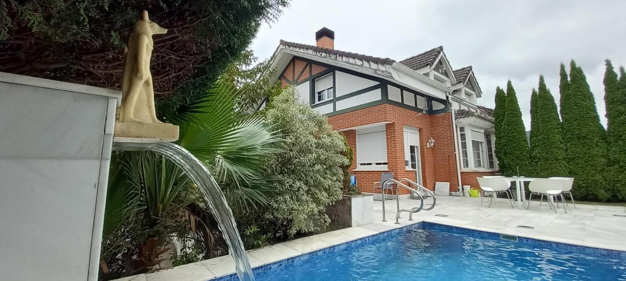 Chalet Con Piscina, Sauna Y Jacuzzi Cerca Del Mar A Media Hora De Bilbao Y Santander El Puente  Luaran gambar